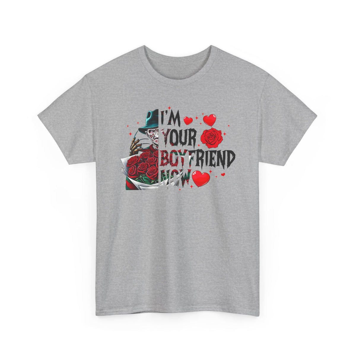 I'm Your Boyfriend Now T-Shirt — Gothic Rose Horror Valentine Tee