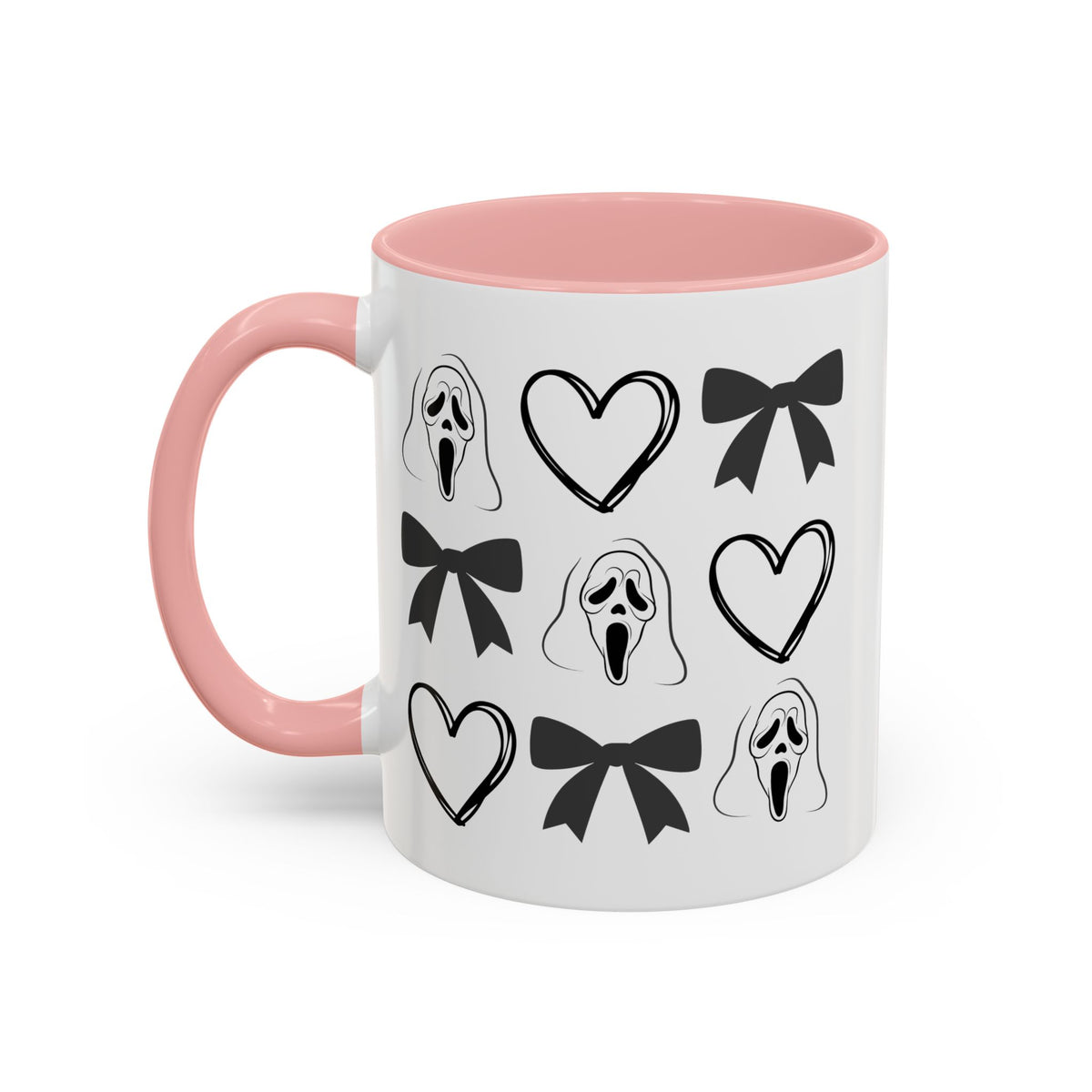 Scream Mask & Hearts Accent Coffee Mug