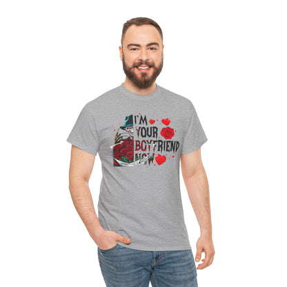 I'm Your Boyfriend Now T-Shirt — Gothic Rose Horror Valentine Tee