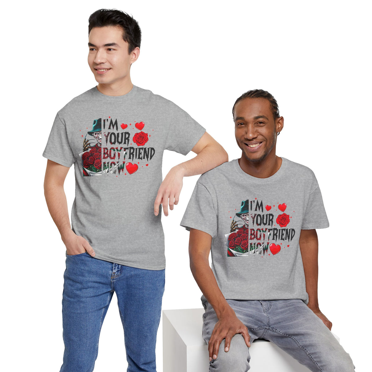 I'm Your Boyfriend Now T-Shirt — Gothic Rose Horror Valentine Tee
