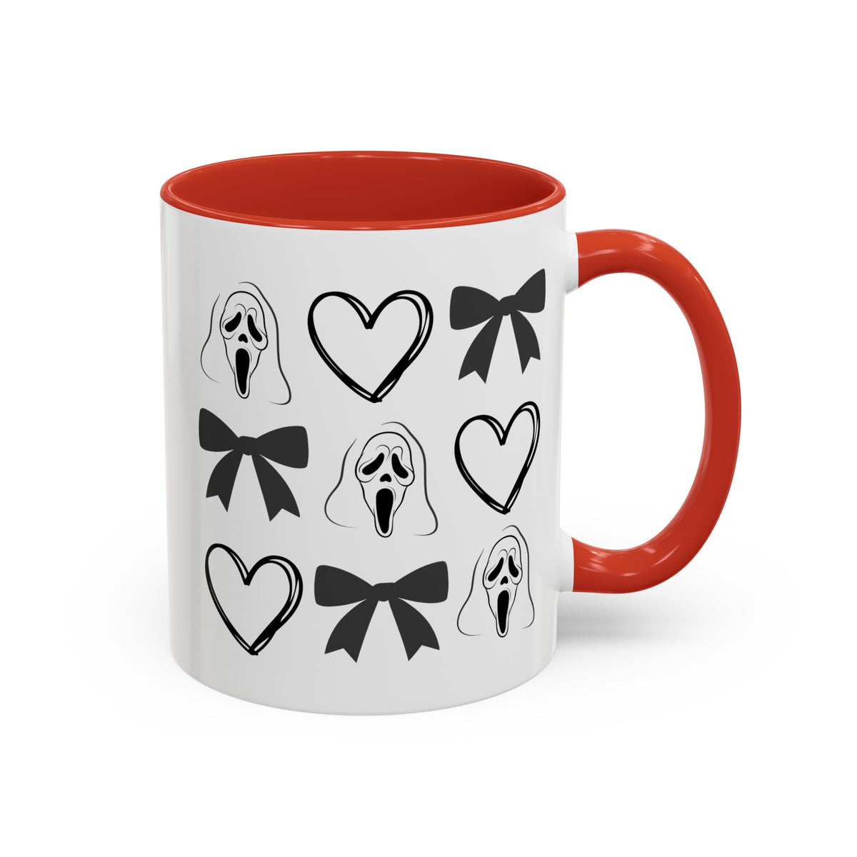 Scream Mask & Hearts Accent Coffee Mug