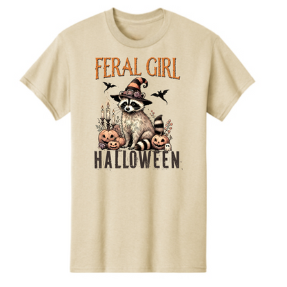 Feral Girl Halloween T Shirt