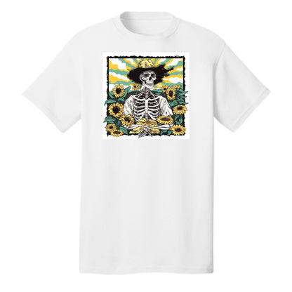 Skeleton Sunflower T Shirt