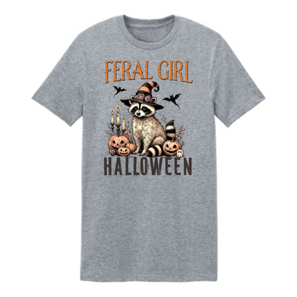 Feral Girl Halloween T Shirt